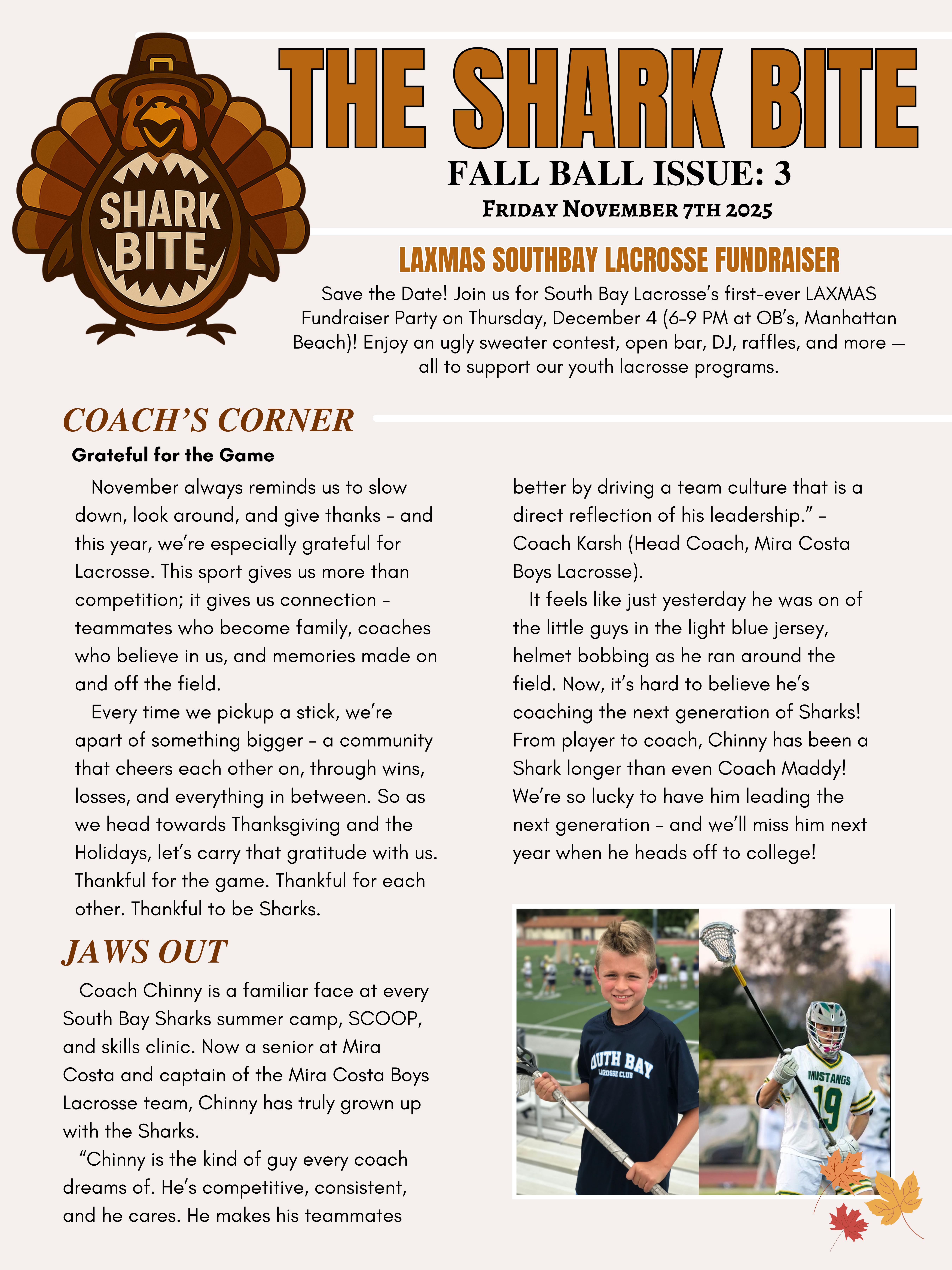 Shark Newspaper Fall ball editionpage 11